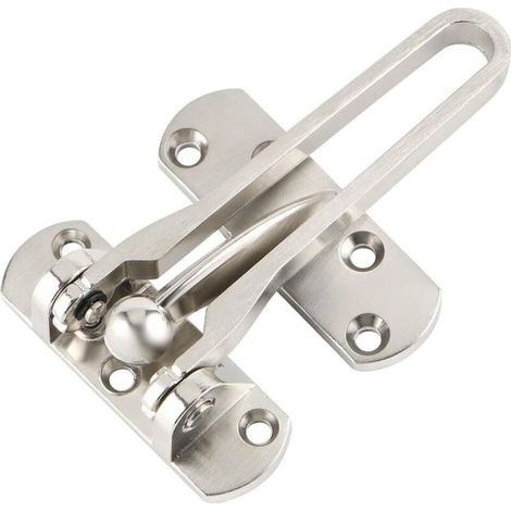 Verrouillage des Portes Secondaires, Chaînes de Porte de Sécurité, Verrou de Porte Coulissante, Acier Inoxydable barre pivotante, Serrure de Porte de Sécurité, Brossé (1/4)