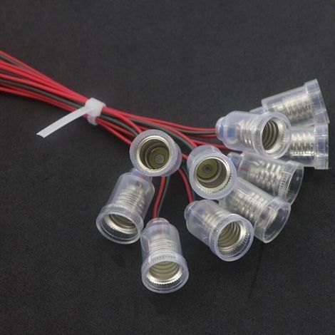10 Pièces Support d’Ampoule LED E10 à Visser avec Douille de Fil – Pour Circuits Électriques, Expérimentations et Tests Domestiques (1/5)