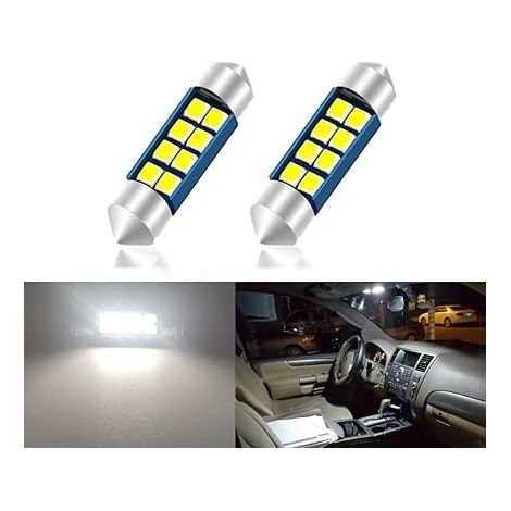 Ampoules C5W LED 36mm 12V 6000K Blanc Feux de Plaque d'Immatriculation et Éclairage Intérieur de Voiture Canbus (1/5)