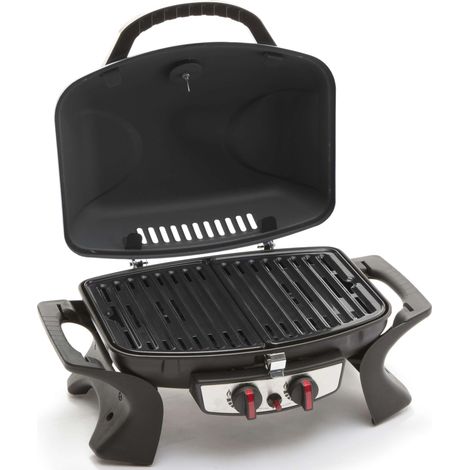 Barbecue a Gas GPL Portatile 2 Fuochi Taddei Easy Nero