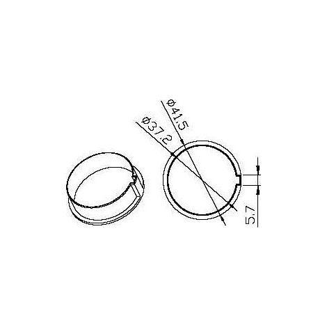 Adaptateur rond 40x1mm poulie en plastique CAME YK4107 (1/2)