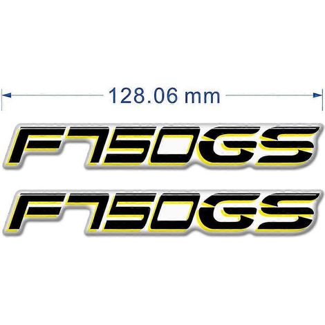Protection de réservoir, emblème, logo, autocollants de carénage et de garde-boue pour BMW G310GS, F650GS, F750GS, F850GS, F 650, 750, 850 GS (aluminium jaune) - Modèle F750GS (1/5)