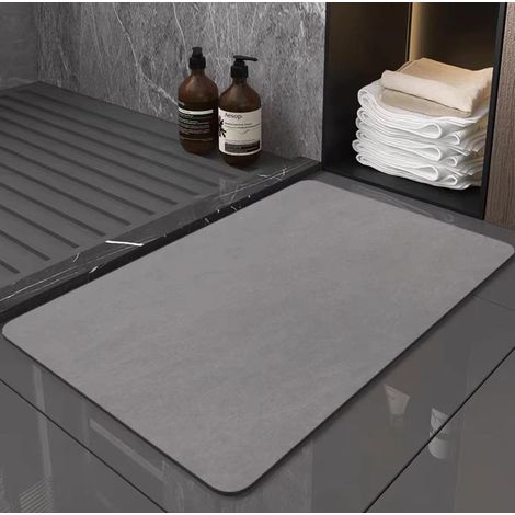 Tapis de bain super absorbant 40 x 60 cm, lavable, antidérapant en terre de diatomée . (1/5)
