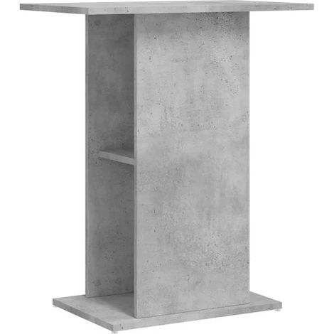 Support pour aquarium en béton gris, dimensions : 60,5 x 36 x 72,5 cm, bois d'ingénierie.
