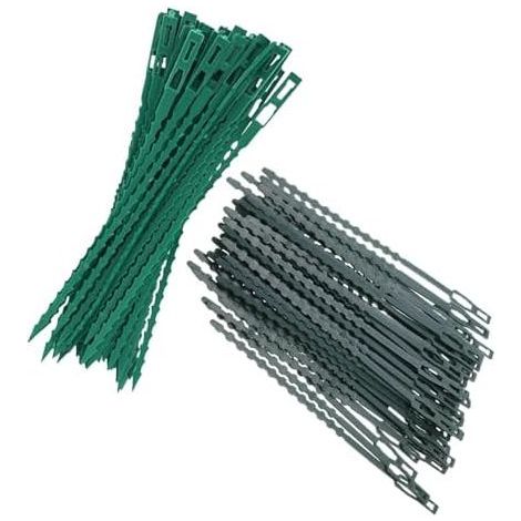 300 Pieces Green Flexible PP Weatherproof Garden Ties, Adjustable Fasteners for Climbing Plants and Trees, Outdoor Gardening Support - (1/5)