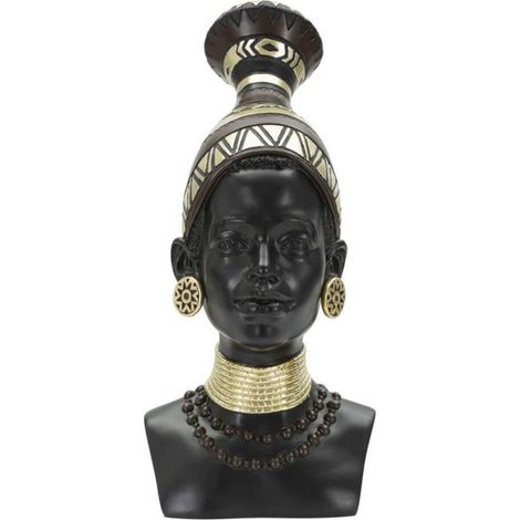 Statua donna masai con tribù cm 23X19X38,5 - TRIBELIA (1/5)