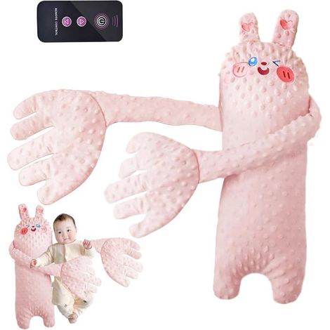 KLVGTIFS PU - Poupées de sucette de sommeil multifonctionnelle avec télécommande, peluche interactive en mode réglable pour chambre d'enfant(Rose) (1/5)