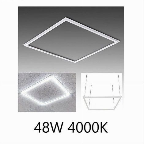 Trade Shop - LED-Panel-Leuchte Frame Frame 60x60 cm 48 W 5700lm Pendelleuchte Total -