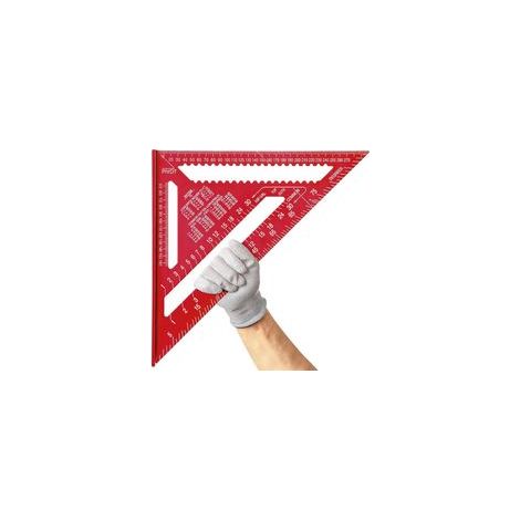CCYKXA (Rouge)12 Pouces Equerre Menuisier en Alliage D\'aluminium, Regle Triangulaire Métrique pour Mesure D\'angle Charpentiers Ingénieurs (1/5)