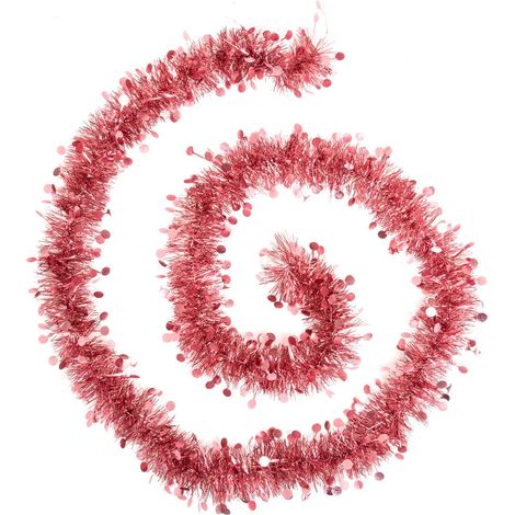 Weihnachtsgirlande Pastille geprägt rosa 100x4x2m -