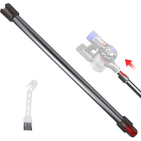 Schnellspanner-Verlängerungsstab, kompatibel mit Dyson V7, V8, V10, V11, V15, Staubsaugeraufsatz, Ersatz-Verlängerungsrohr, 74 cm (Silbergrau)