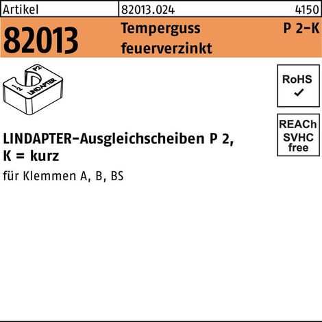 Lindapter St. P2 M 10 feuerverzinkt, kurz S (1/2)
