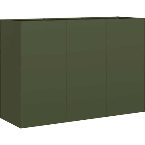 Maison Exclusive - Fioriera Verde Oliva 120x40x80 cm in Acciaio Laminato a Freddo