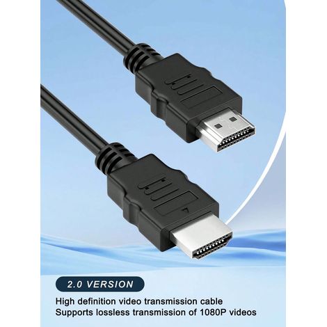 Câble multimédia haute définition (1 pièce) pour connexion d'écran d'ordinateur, décodeur TV, affichage vidéo (1/5)