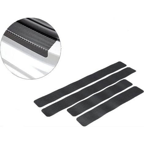 (Universel) Lot de 4 autocollants de voiture universels anti-rayures en fibre de carbone pour seuils de porte et portières Accessoires auto (1/3)