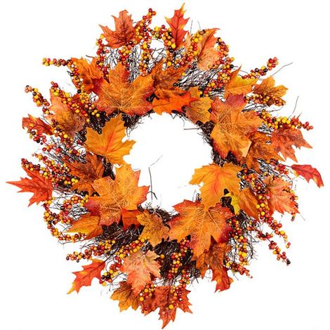 1. Les couronnes de feuilles d'érable et les ornements de vigne sont parfaits pour Thanksgiving et Halloween. (1/5)