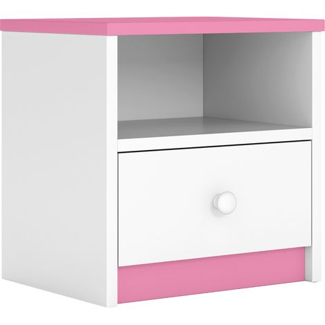 Chevet blanc et rose Drimy (1/4)