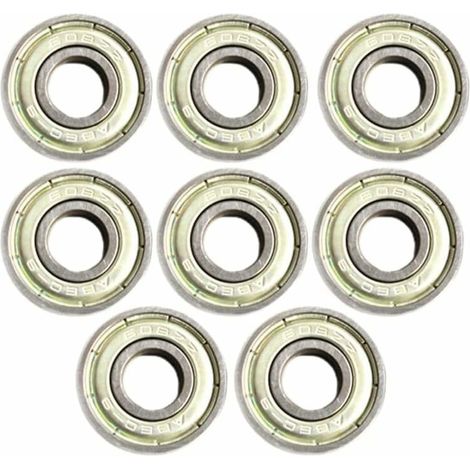 royaluxe -Lot de 8 roulements à roulettes scellés 608ZZ (ABEC11) en acier inoxydable (1/5)