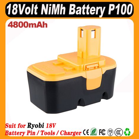 1 Stück 4,8 Ah Ni-Mh P100 Ersatz für Ryobi 18 V Akku Pin P101 ABP1801 ABP1803 BPP1820 kompatibel mit Akku-Elektrowerkzeugen (1/5)