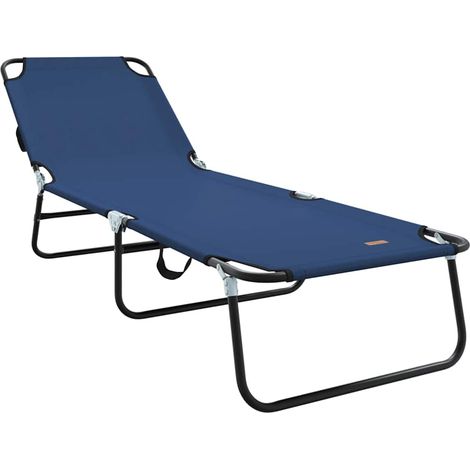 Maison Exclusive - Lettino prendisole pieghevole Blu 188 x 57 x 86,5 cm Poliestere