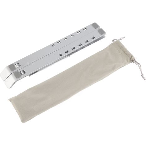 étagère rangement-[Support pour Ordinateur Portable] [Aluminium] [Portable et Ajustable] Stand pour laptop pliable en aluminium avec dissipation thermique et compatibilité jusqu'à 15.6 pouces (1/4)