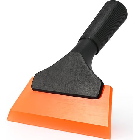 Raclette à vitres Multifonction en Silicone pour Salle de Bain, Porte Miroir de Douche, fenêtre, Verre, Porte de Douche, Pare-Brise de Voiture, grattoir à vitres, Orange (1/5)