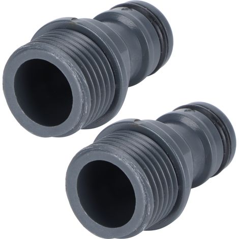 2 enchufes rápidos macho G1/2 para tubo de riego, adaptador para robinet, herramienta de riego (1/5)