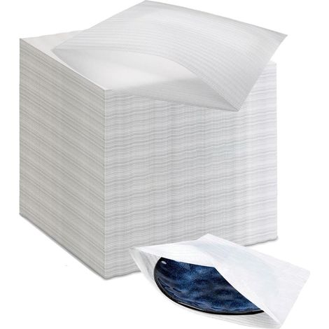 Noppenfolie - 100 Pièces - 20 x 20 Cm - Protection Pour Emballage Et Déménagement - Pour Vaisselle Verre Porcelaine