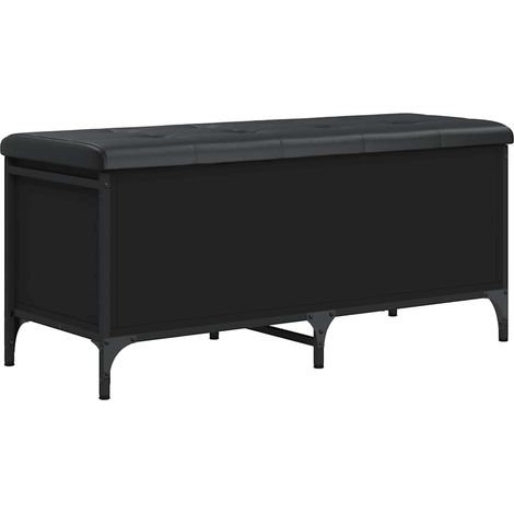 Banc de rangement - Banc d'entrée noir 102x42x45 cm bois d'ingénierie fr9109 - Maison La Vie (1/5)