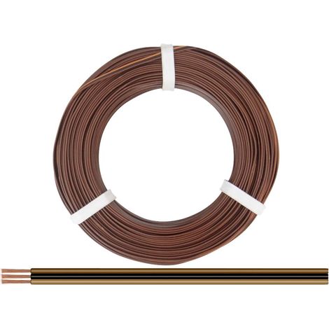 325-818-25 Fil de câblage 3 x 0.25 mm² marron foncé, noir, marron clair 25 m