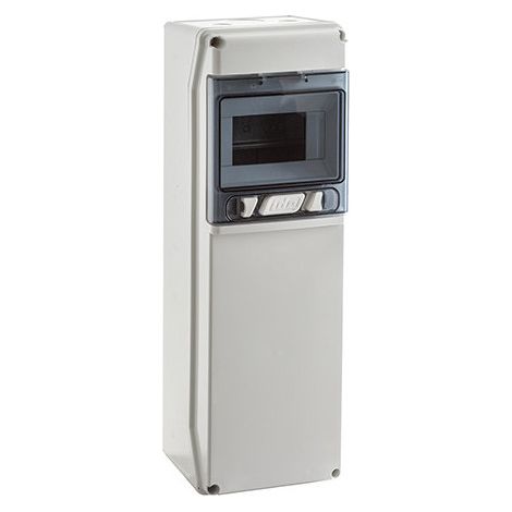 IDE – CSN6PT – Coffret de communication étanche IP65 – 1 rangée de 6 modules – Porte en polycarbonate – Dimensions 436x142x137mm