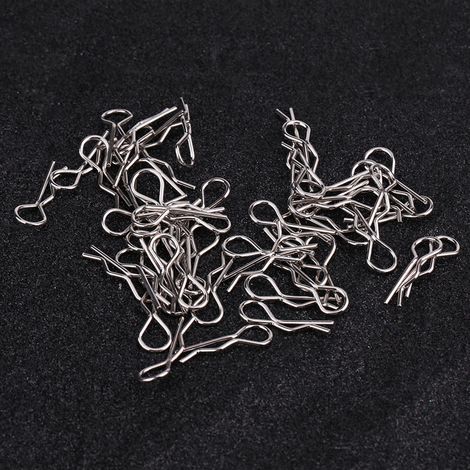 50 Pièces Attaches de Carrosserie Type R pour Voiture Télécommandée 1/10 1/12 1/16 - Accessoires RC (1/5)