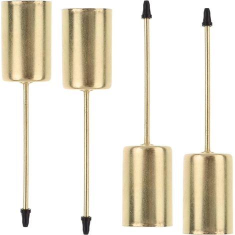 Set of 4 gold Advent wreath candle holders with mandrel (1/5)