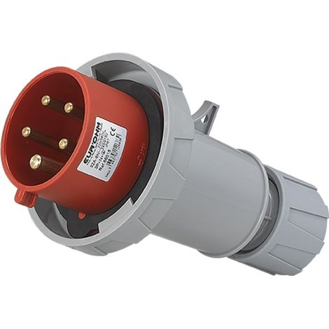 Fiche industrielle mobile droite IP67 - 3P+N+T - 32A - 400V AC - Eur'Ohm