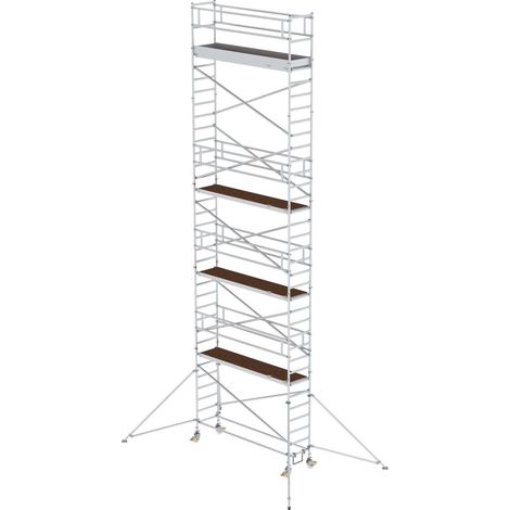 MUNK Aluminium-Rollgerüst mit Ausleger 3,00x0,75m Plattform 11,51m AH (1/2)