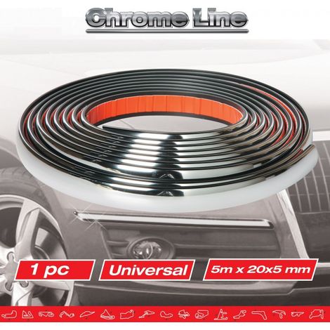 Bande Chromee souple autocollante 5mx20mm (1/3)