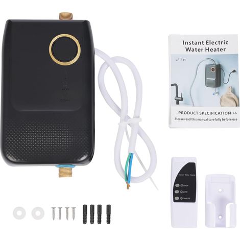 13.5 6.8 19.5cm Mini Chauffe-eau électrique, Instantan Affichage LED Il affiche clairement la température Application Il peut être utilisé dans les maisons écoles, bureaux, les bars cuisines (1/5)