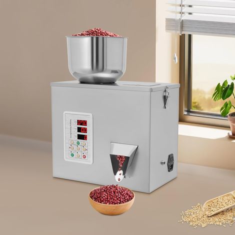 Machine de remplissage automatique pour 1 à 50 g, en acier inoxydable, dosage précis pour les thés, les épices et les poudres - Vitesse d'emballage rapide (2-5 s/sac) avec écran LCD