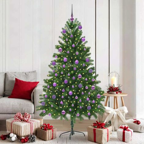 Weihnachtsbaum mit 300 LEDs mit Ständer Grün 180 cm PE