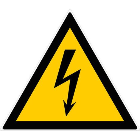 LOT DE 5 TRIANGLES COTE 300 MM PSC CHOC RIGIDE DANGER ELECTRIQUE NORME ISO 7001
