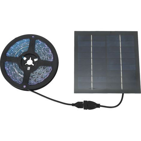 Decdeal L'énergie solaire 5M LED plante élèvent des lumières plantes d'intérieur bandes lumineuses avec panneau