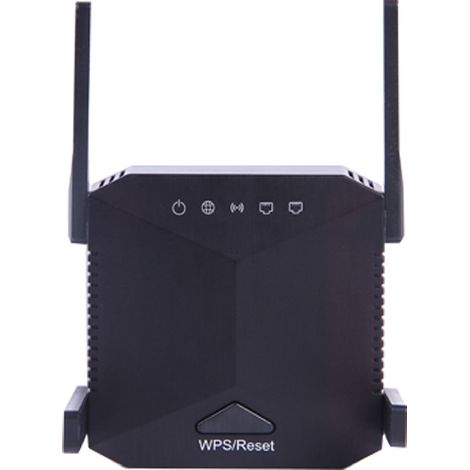 MINKUROW Amplificador de señal de red inalámbrica, zggzerg, repetidor WiFi, transmisión de 300 Mbps, red de 2,4 GHz, conexión WPA y WPA2, 4 antenas externas, con puerto LAN, negro (1/4)