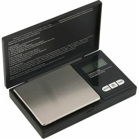 Portable Scale, 1000g 0.1g Precision Digital Scale, Mini Digital Pocket Scale, Tare Function, LCD Display (1/5)