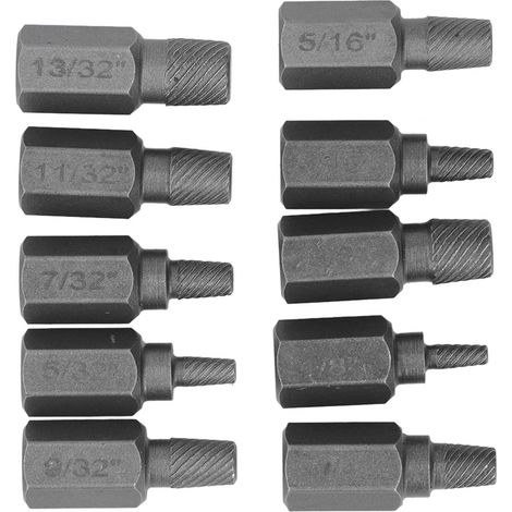 10 extracteurs de vis endommagées, outils de démontage de goujons hexagonaux pour réparation et entretien (1/5)
