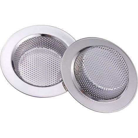 2 Pcs Filtre évier Cuisine, en Acier Inoxydable, en métal lavabo Filtre pour Salle de Bain Cuisine 11 cm de diamètre (1/5)