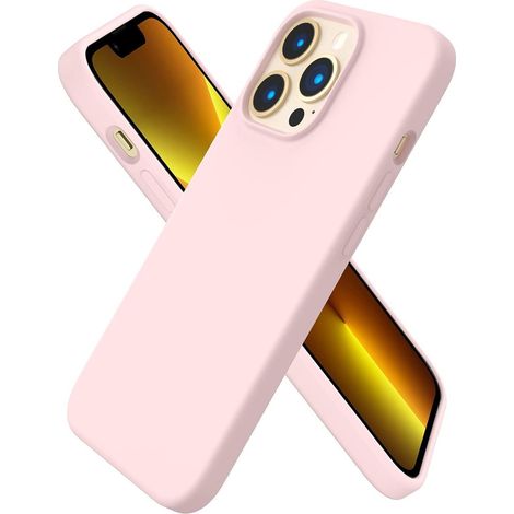 ORNARTO iPhone 13 Pro 6,1 Silikon Case Hülle Flüssig Silikon Grau Schutz (1/5)