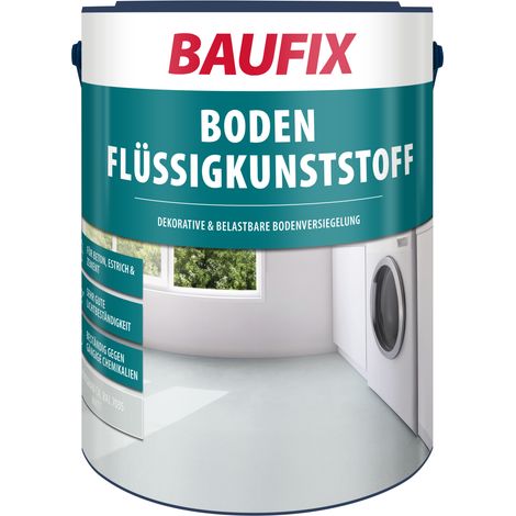 BAUFIX Boden-Flüssigkunststoff lichtgrau matt, 5 Liter, Beton- und Bodenfarbe