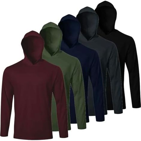 Hoodie À Manches Longues - Protection Solaire UPF 50+ - Tissu Polyester 100 % - Séchage Rapide - Pour Activités Sportives - Lot De 2 (1/3)