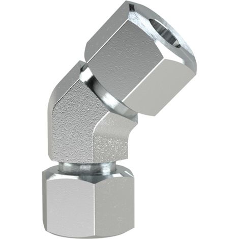 Riegler Einst. 45 °-Anschlussverschr. M16x1,5 i., Rohr-AØ 8, Stahl verz. (1/3)
