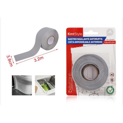 Nastro Adesivo Sigillante Antimuffa 38mm X 320cm Grigio (1/2)